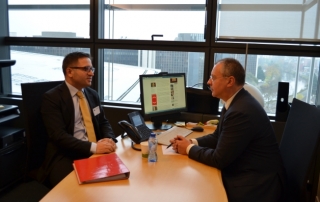 Президентът на ПЕС Сергей Станишев и македонският вицепремиер Фатмир Бешими